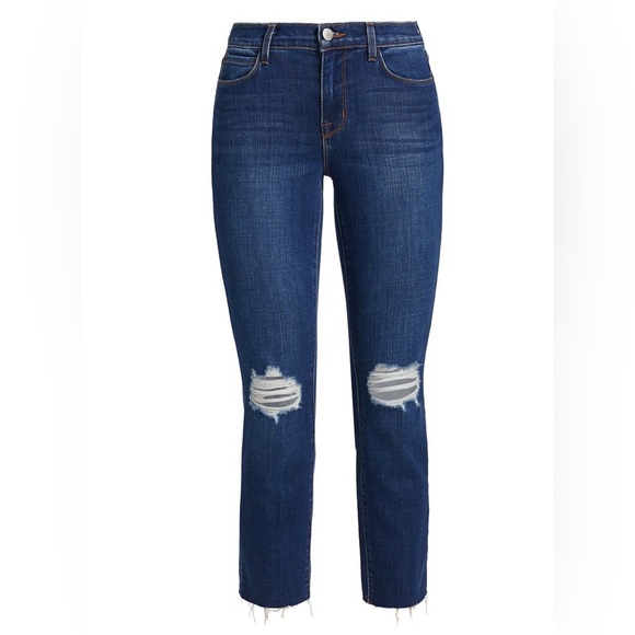 L'AGENCE New Sada High-Rise Distressed Stretch Crop Jeans, 24 - Picture 6 of 8